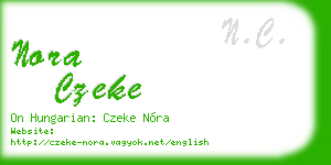nora czeke business card