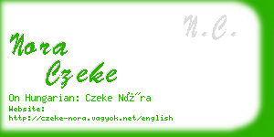 nora czeke business card